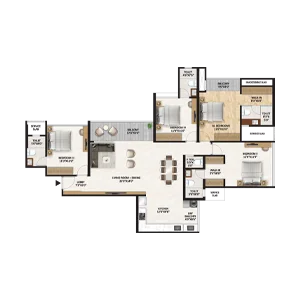 4 BHK Floor Plan